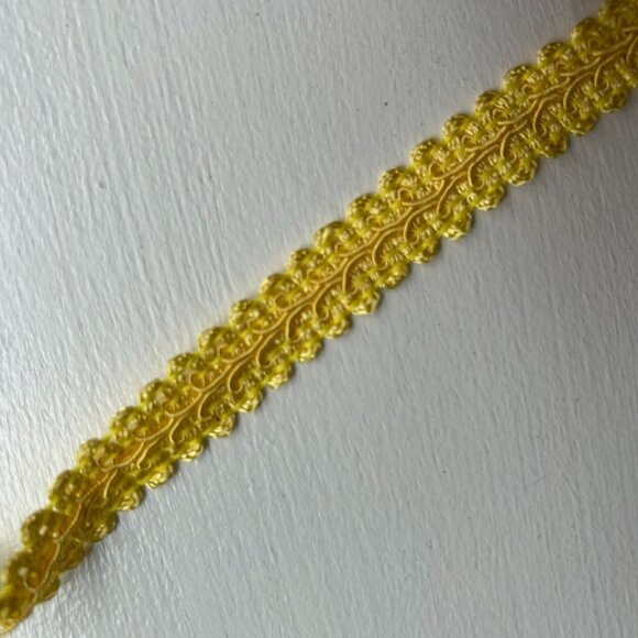 3+ Yards Eyelet Ribbon Trim Craft Lace Sewing Yellow - Picture 3 of 5